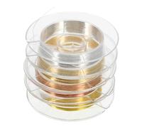 Gogogmee 4rolls Fine Copper Nail Art Wire Decoration Ultra-fine Lines for Diy Nail Designs Gold Silver Gold Rose Art Lovers and Creative Crafts