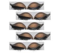 Gogogmee 5 Pairs Lazy Eye Makeup Stickers Set with PVC Eyeshadow and False Eyelash Patches, Peel-and-Stick Eyelash and Eyeshadow Combo for Party and Halloween Makeup