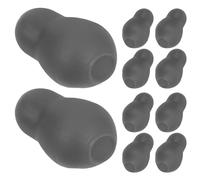 Gogogmee 5 Pairs Silicone Gourd-Shaped Stethoscope Earbuds Replacement Tips, Soft Grey Earpieces for Medical Use and Hearing Protection