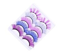 Gogogmee 5 Pairs Soft Simulation Fur Fake Eyelashes Lightweight Colorful False Lashes for Women Daily Party Wedding Photo Shoot