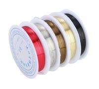 Gogogmee 5 Roll Gauge Copper Wire Each Tarnish Resistant Bare Wire for Jewelry Making Beading Crafts Floral Arranging and Wrapping Random Color