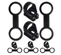 Gogogmee 5 Sets Snorkel Keeper Clip, Dive Mask Strap Clip, Silicone and Abs, Black, Secure Attachment, for Diving Mask and Snorkeling Gear, Snorkelling and Dive Sessions