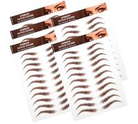Gogogmee 5 Sheets Brown Eyebrow Transfers Stickers Realistic Hair Stroke Design for Makeup Grooming Easy Peel-off Application Enhances Natural Look