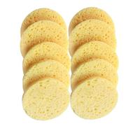 Gogogmee 50 Pcs Natural Wood Pulp Compressed Makeup Sponges for Facial Cleansing and Makeup Removal Soft Cellulose Round Face Cleaning Pads Gentle Exfoliating Skin Care Tools for Daily Use
