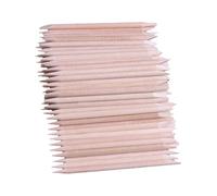 Gogogmee 500 Pcs Beauty Wood Sticks Double-Ended Nail Wax Applicator Sticks for Manicure and Pedicure, 5 Packs of 100pcs Natural Wooden Cuticle Pushers for Nail Care