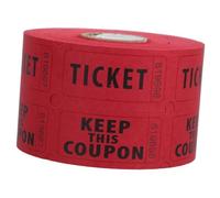 Gogogmee 500pcs Double Roll Raffle Tickets Deep Red with Perforated Easy Tear Design for Events Parties Fundraisers Class Rewards Concerts Festivals