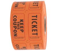 Gogogmee 500pcs Lottery Draw Tickets Reward Concert Party Raffle Tickets Entry 170g Double Offset Paper Orange