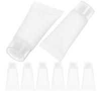 Gogogmee 50pcs 5ml Refillable Travel Size Cosmetic Squeeze Tubes Empty Lotion Containers Spiral Caps for Creams Toothpaste and Liquids for Travel and Outdoor Use