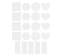 Gogogmee 50Pcs Acrylic Keychain Blanks Set Holes, Rectangular and Shape Variety Sublimation Blanks for DIY Key Rings, Acrylic Tags for Crafting and Custom Name Tags