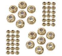 Gogogmee 50Pcs Antique Bronze Spacer Beads Large Rondelle for Bracelet Necklace Jewelry Making DIY Craft Accessories