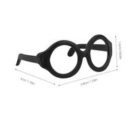 Gogogmee 50pcs Black Plastic Round Frame Doll Glasses Accessories for DIY Eyewear Lightweight Eyeglasses Props for Born Dolls Creative Dress-up Supplies for Birthday