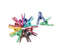 Gogogmee 50pcs Colorful Clothespins for Multi-purpose Use Metal Clips Vinyl Coating for Clotheslines Bag Sealing and More Random Colors