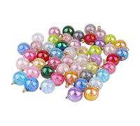 Gogogmee 50Pcs Colorful Transparent Resin Bead Pendants for Jewelry Making Durable Beads for DIY Necklace and Bracelet Crafts for Friends and Loved Ones