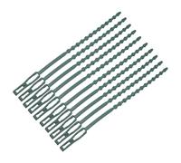 Gogogmee 50PCS Dark Green Reusable Plant Plastic Cable Ties Fish Bone Fixed Buckles for Garden Home Office and Workshop Use