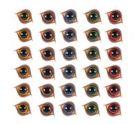 Gogogmee 50pcs Double Eyelid Plastic Safety Eyes for Crochet Animals Soft DIY Craft Supplies Kawaii Doll Eyes with Realistic Detail for Plush Stuffed and Handmade Creations