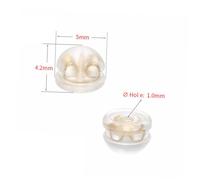 Gogogmee 50PCS Earring Backs Stoppers DIY Jewelry Making Accessories Copper Silicone Ear Nuts Lightweight Earrings Findings for Women Golden