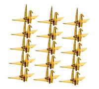 Gogogmee 50pcs Gold Origami Paper Crane Ornaments Pearlescent DIY Hanging Mobile for Wedding Backdrops Nursery Decor Shower Decorations Symbolizing Fortune and Happiness