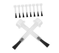 Gogogmee 50pcs Manicure Replacement Brush Head Nail Polish Nutrient Brush for Gel Liquid and Dipping Powder Disposable Soft Bristles