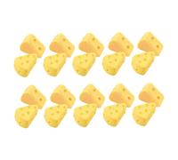 Gogogmee 50Pcs Mini Fake Cheese Cake Models Plastic Simulation Dessert Decorations for Photography Props Party Display Yellow Realistic Touch