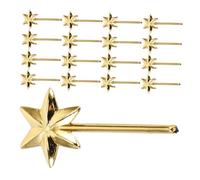 Gogogmee 50pcs Mini Hexagram Wands for DIY Crafts and Decorations Gold Electroplated Plastic Star Rods with High Gloss Finish Multipurpose Hexagonal Stick Props for Party and Creative
