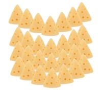 Gogogmee 50pcs Miniature Cheese Model Decorations DIY Craft Realistic Cheesecake Charms for Phone Case Craft Festival Home Kitchen Office Party Decor