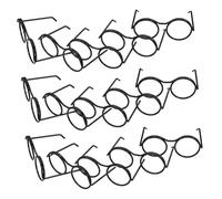 Gogogmee 50pcs Miniature Eyeglasses for Dolls Metal Wire Rim Lensless Glasses and Sunglasses DIY Craft Accessories for Dollhouse Styling and Creative Photography Projects