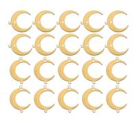 Gogogmee 50pcs Moon Shape Alloy Charms Set for DIY Jewelry Making, Including Bracelet, Necklace, Earring Connecting Pendants, Suitable for Crafting Moon Jewelry Accessories
