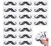 Gogogmee 50pcs Mustache Stickers Beard Styling Stickers Comfortable Easy to Remove Pp Material Black for Eyebrow and Body Hair Hair Removal at Home on The Go Beginners