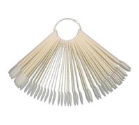 Gogogmee 50pcs Nail Tips for Gel Polish Practice Display Natural Color Nail Art Sticks for Manicure Training Smooth False Tips