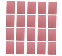 Gogogmee 50pcs Rose Gold Aluminum Metal Thick Blank Business Cards for Laser Engraving Smooth Surface Office Use