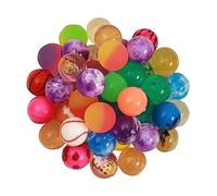 Gogogmee 50Pcs Rubber Bouncy Balls Game Bright Colors Pool for Outdoor Play Hand-eye Coordination Development