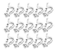 Gogogmee 50Pcs Silver Earring Bases Non-Pierced Ear Clips for Women DIY Earring Parts Comfortable Stylish Jewelry Making Accessories