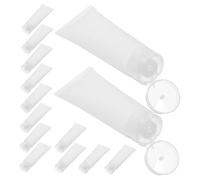 Gogogmee 50pcs Travel Cream Tubes with Leakproof Spiral Flip Cap Transparent Refillable Plastic Bottles for Lotion Cleanser Toothpaste Portable Packing Tubes for Travel Toiletries