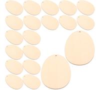 Gogogmee 50pcs Unpainted Wooden Easter Egg Cutouts 10cm DIY Craft Shapes for Spring Decorations and ’ Art Projects