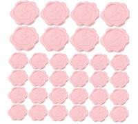 Gogogmee 50pcs Wedding Hot Paint Wax Heart Pattern Envelope Stickers Wax Seals for Wrapping Wedding Invitation Seals Envelope Stickers Pink