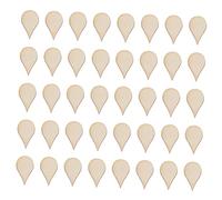 Gogogmee 50pcs Wooden Halloween Shapes Wooden Discs The Daring Droplets Water Drop Wood DIY Decor