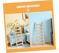 Gogogmee 50pcs Wooden Miniature Ladder Sturdy Dollhouse Furniture Accessories Tiny Staircase for DIY Mini Garden and Landscape Decor for Creative Play and Craft Projects