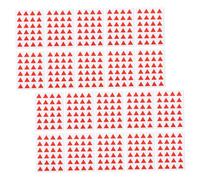 Gogogmee 576pcs Triangle Label Stickers Red Adhesive Marker Decals for Quick Categorizing and Spotting Self-Adhesive Marking Stickers for Home and Office Organization
