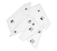 Gogogmee 5pcs Acrylic Quilting Ruler Set Template for Precise Cutting Sewing Crafts Patchwork Tool with Accurate Markings for DIY Hobbyists and Professional Sewers
