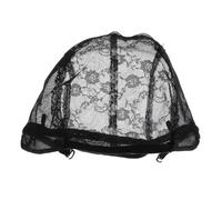 Gogogmee 5pcs Adjustable Elastic Wig Caps with Flower Accents High Elasticity Mesh Dome Hair Nets for Women Flexible Fit Lace Net Accessories for Daily Use and Dress-up