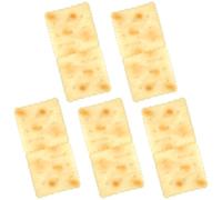 Gogogmee 5Pcs Artificial Biscuit Decor Fake Biscuits Realistic Desktop Decoration Pretend Food for Photography Props Home Display and Teaching Tools