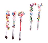 Gogogmee 5Pcs Cartoon Fairy Makeup Brush Soft Dense Fibers for Eyeshadow Eyebrow Lip Blending No Shed Cosmetic Brush Kit for Women