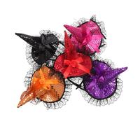 Gogogmee 5Pcs Chic Witch Hairband Halloween Sequins Headdress for Adults Fancy Cosplay Hair Decor Party Accessories for Halloween Celebration and Dress Up