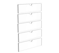 Gogogmee 5pcs Clear Acrylic Sign Holder Frame - Wall Mounted Nameplate Holders with Strong Adhesive Tapes for Business Office Classroom Or Home Decorative Use 2x8''