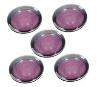 Gogogmee 5PCS Compact Round Lash Packaging Box with Clear Lid Portable False Eyelash Storage Case Small Black Base Organizer for Women