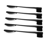 Gogogmee 5pcs Dual-ended Eyelash Comb Brush and Brow Taming Brush Black for Lash Separation and Hair Dye Styling