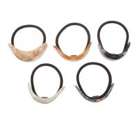 Gogogmee 5pcs Elastic Hair Bands for Women Thick Hair Ties with Artistic Patterns Comfortable Ponytail Holders Hairfriendly Material Elegant Colors for Daily Use Party Gatherings