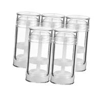 Gogogmee 5pcs Empty Plastic Antiperspirant Bottle for Travel Toiletry Paste Bottles for Homemade Containers