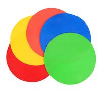 Gogogmee 5Pcs Football Training Spot Markers Flat Poly Spots Set with Red, Yellow, Blue, Green, Orange for Agility Drills and Physical Education