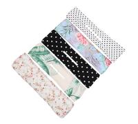 Gogogmee 5pcs Hair Bun Maker Set Printed Iron Wire Hairbands for Women Hair Styling Tool for Creating Buns and Updos Includes Floral and Polka and Everyday Use